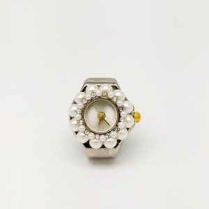 Vintage (silver tone dial) ring watch by migi (Unsigned) some wear on body. work